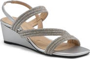 Adrienne Vittadini Alanis Embellished Wedge Sandal