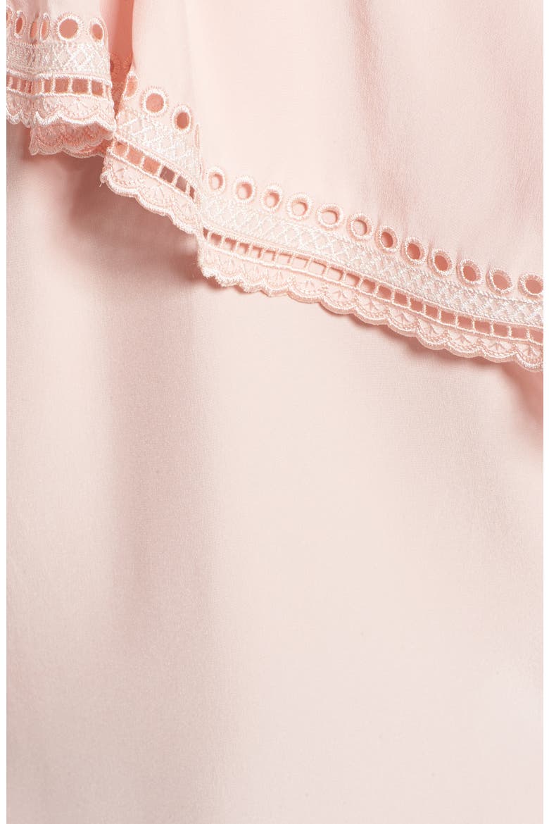 Bellini One-Shoulder Silk Blouse, Alternate, color, BALLERINA