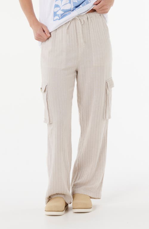 Rip Curl Oceanic Textured Stripe Cargo Pants In Neutral