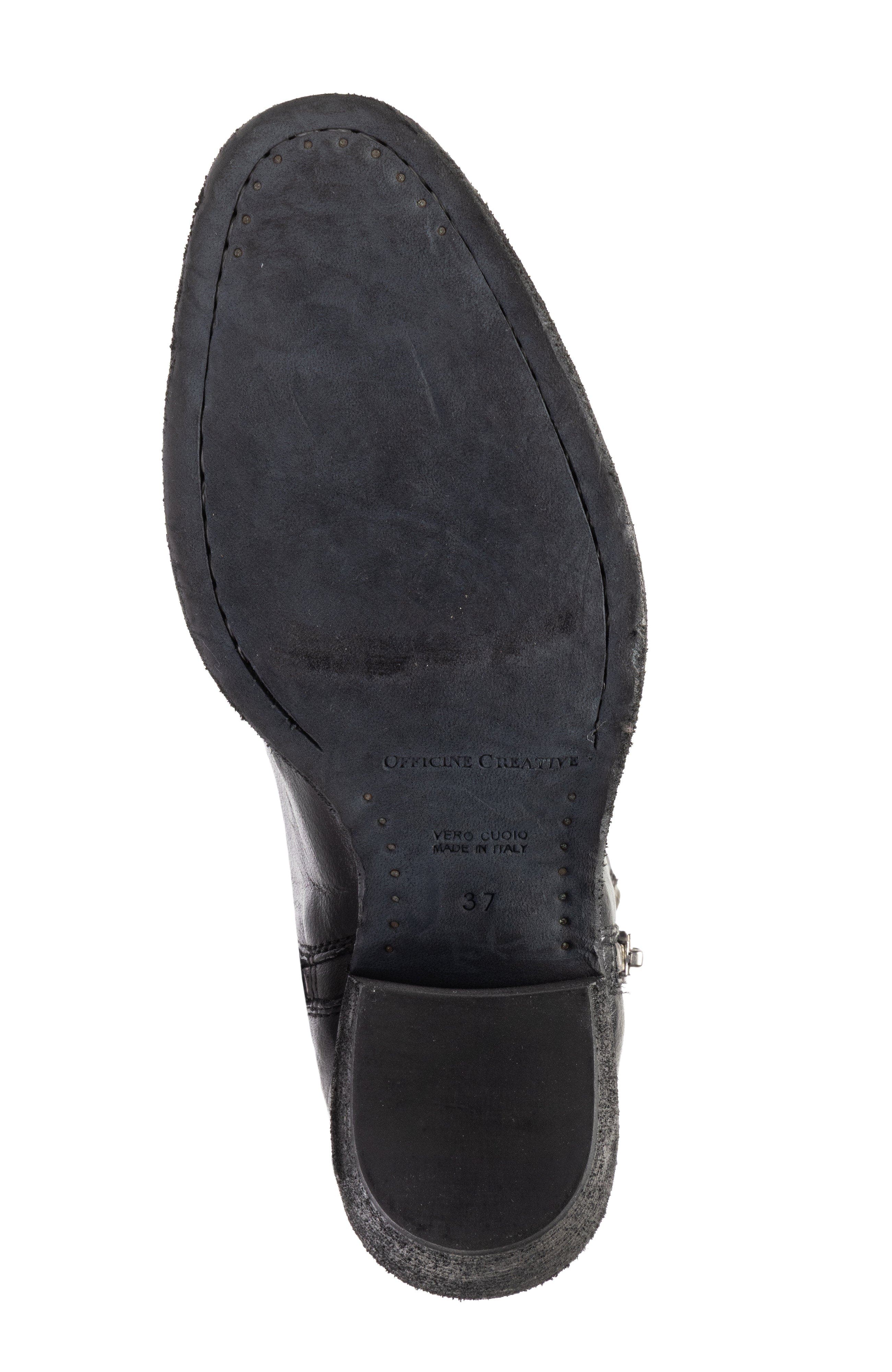 Officine Creative Sydne 015 Suede Pointed-Toe Bootie, Alternate, color, Black