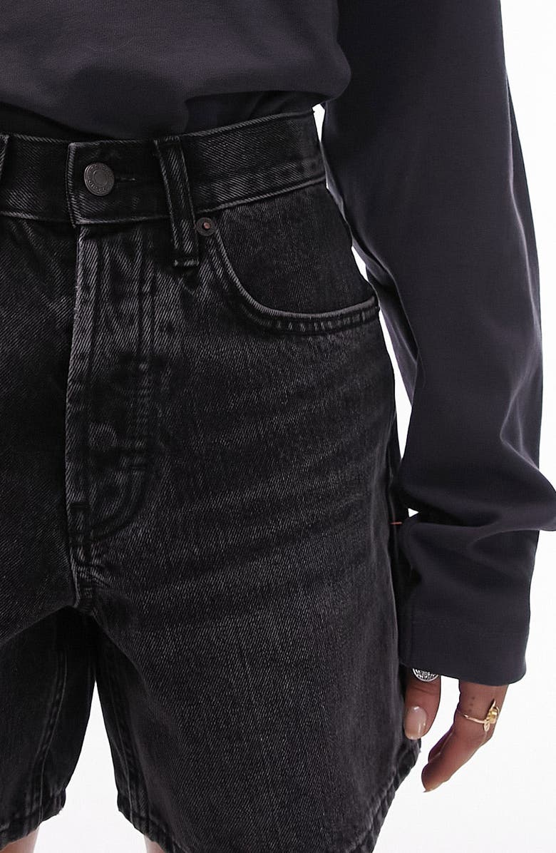 Topshop Editor Denim Shorts, Alternate, color, 