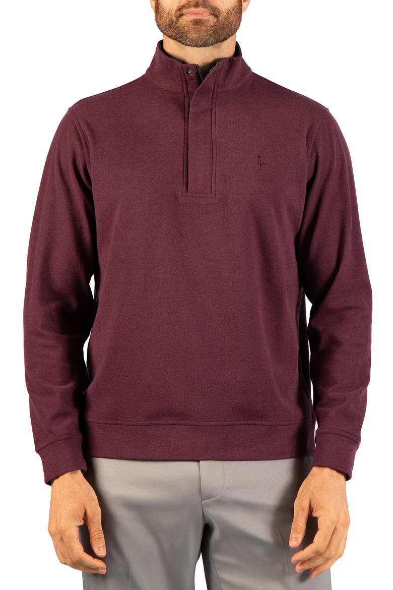 Brushed Quarter Zip Pullover, Main, color, WINE