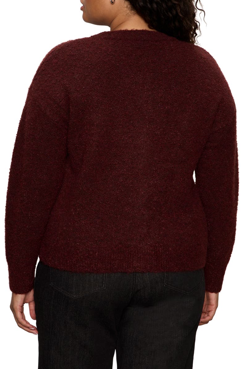 Sanctuary Bouclé Cardigan, Alternate, color, Dark Crimson Red