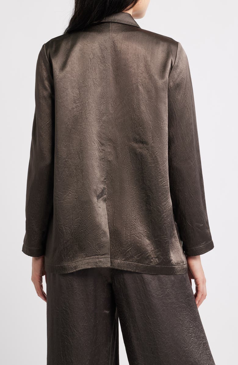 Eileen Fisher Crinkled Satin Blazer, Alternate, color, Rye
