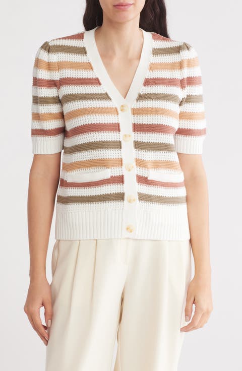Striped Textured Cardigan