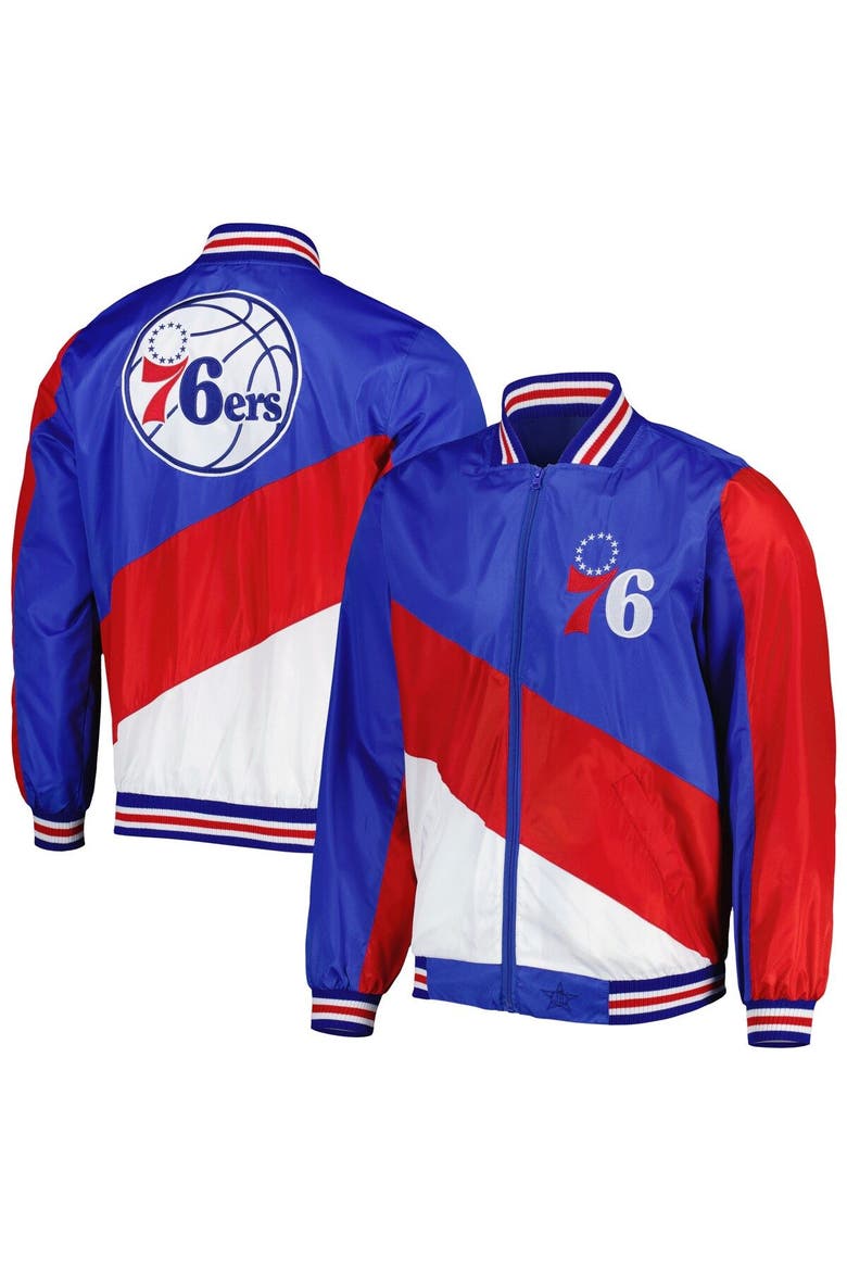 Men's JH Design Royal Philadelphia 76ers Ripstop Nylon Full-Zip Jacket, Main, color, Royal