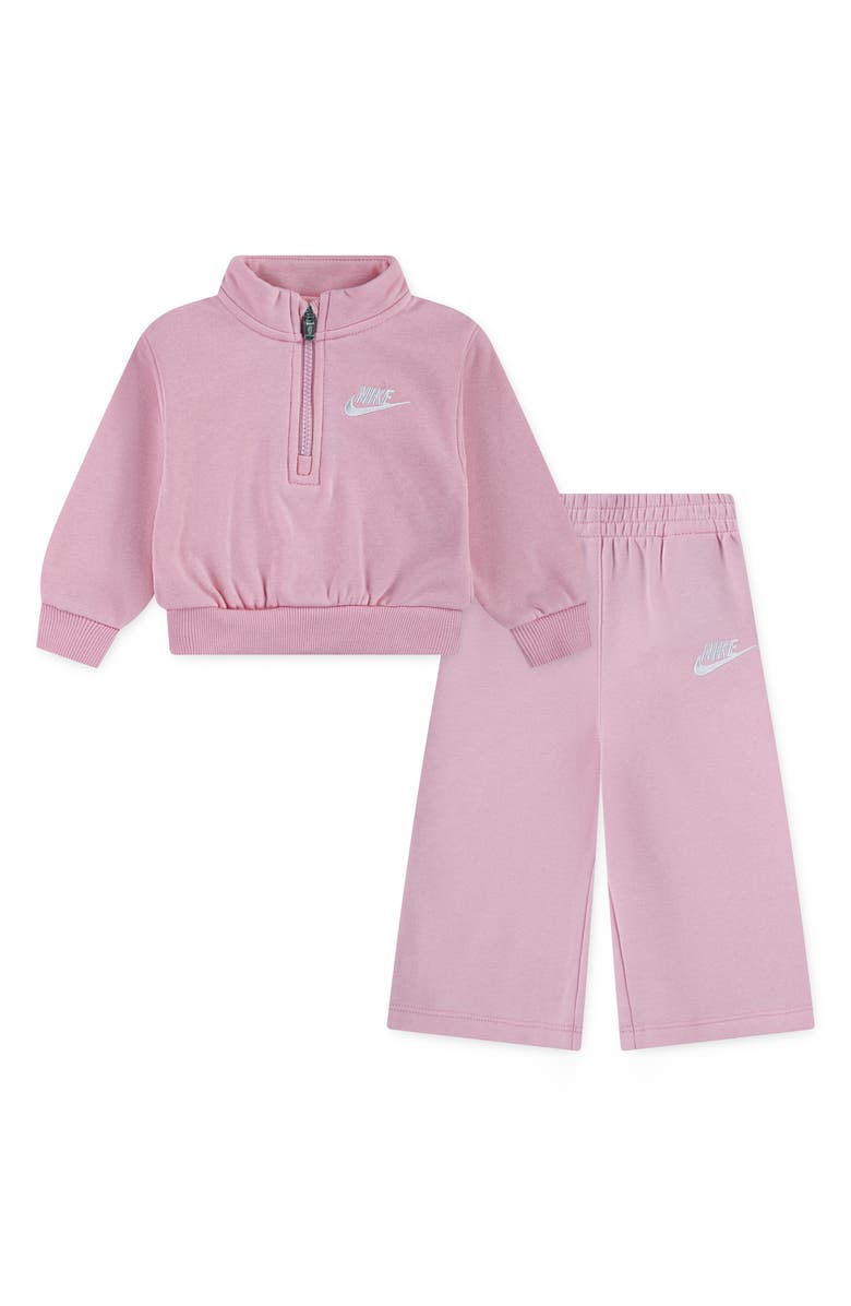 Nike Club Essentials Fleece Half Zip Pullover & Sweatpants Set, Main, color, Medium Soft Pink