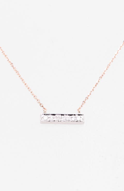 'Sylvie Rose' Diamond Bar Pendant Necklace