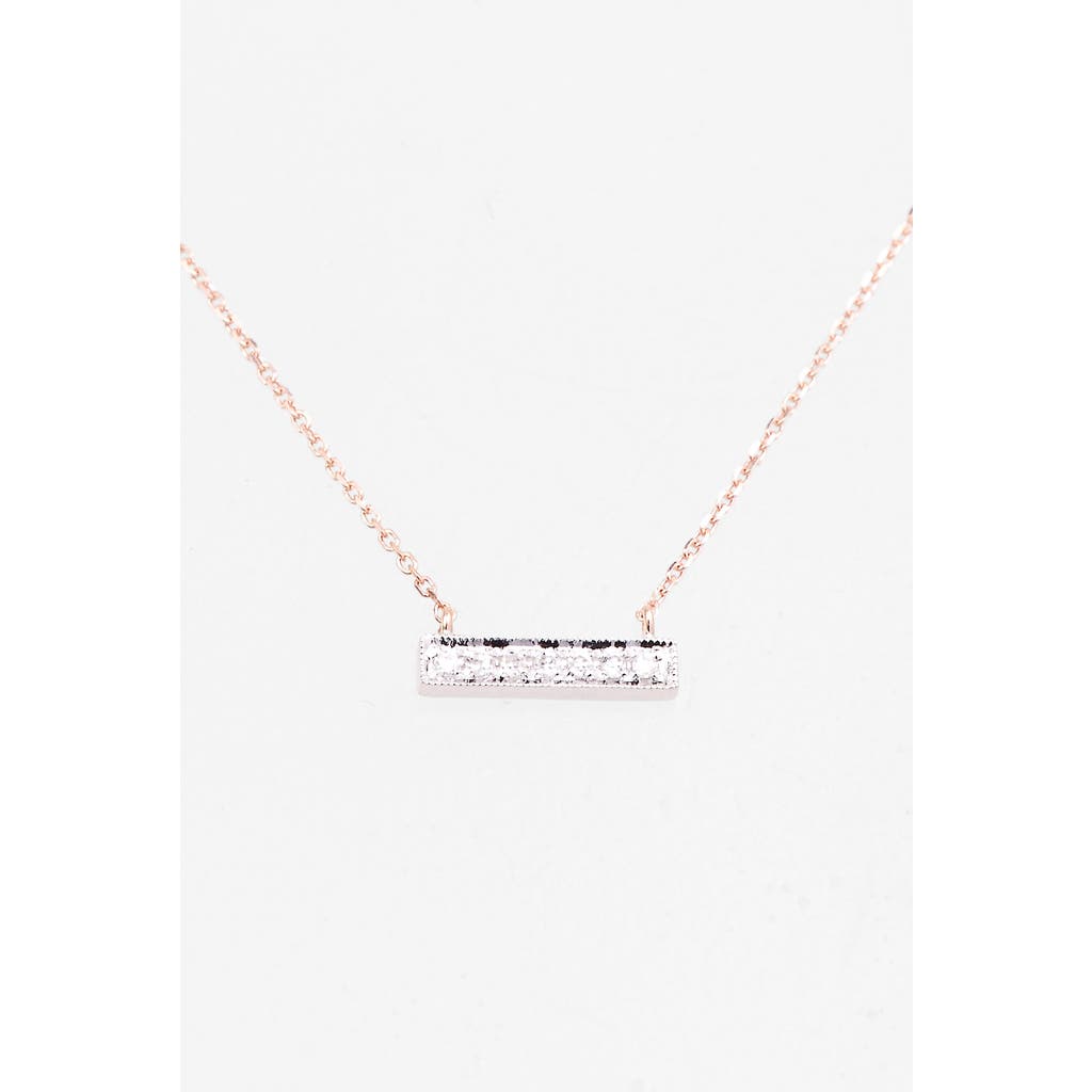 Dana Rebecca Designs 'Sylvie Rose' Diamond Bar Pendant Necklace in Rose Gold  product