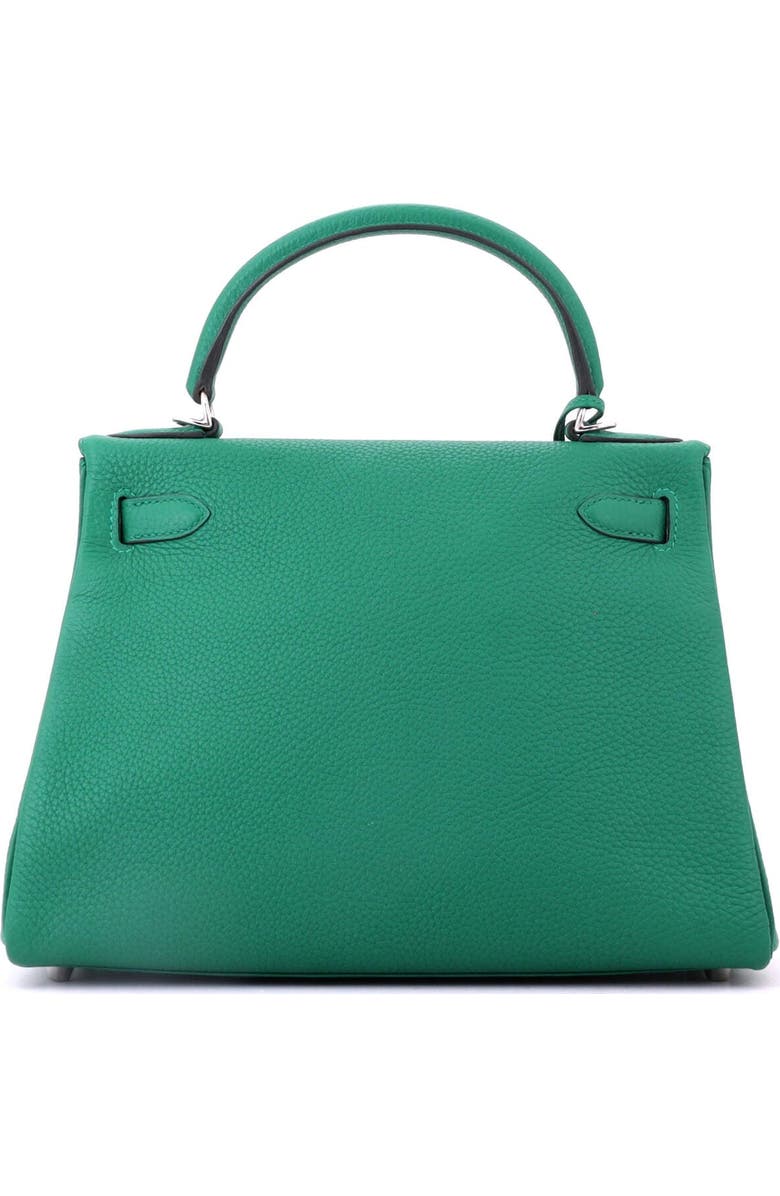 Pre-Owned Hermes Kelly Handbag Green Togo with Palladium Hardware 28, Alternate, color, Vert Vertigo