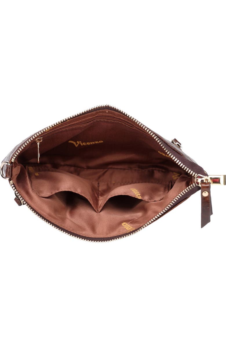 VICENZO LEATHER Maci Distressed Leather Crossbody Clutch, Alternate, color,