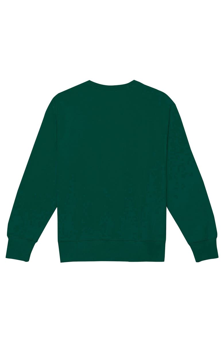 Mitchell & Ness Men's Mitchell & Ness Dark Green Green Bay Packers Basic Fleece Pullover Sweatshirt, Alternate, color, Dark Green
