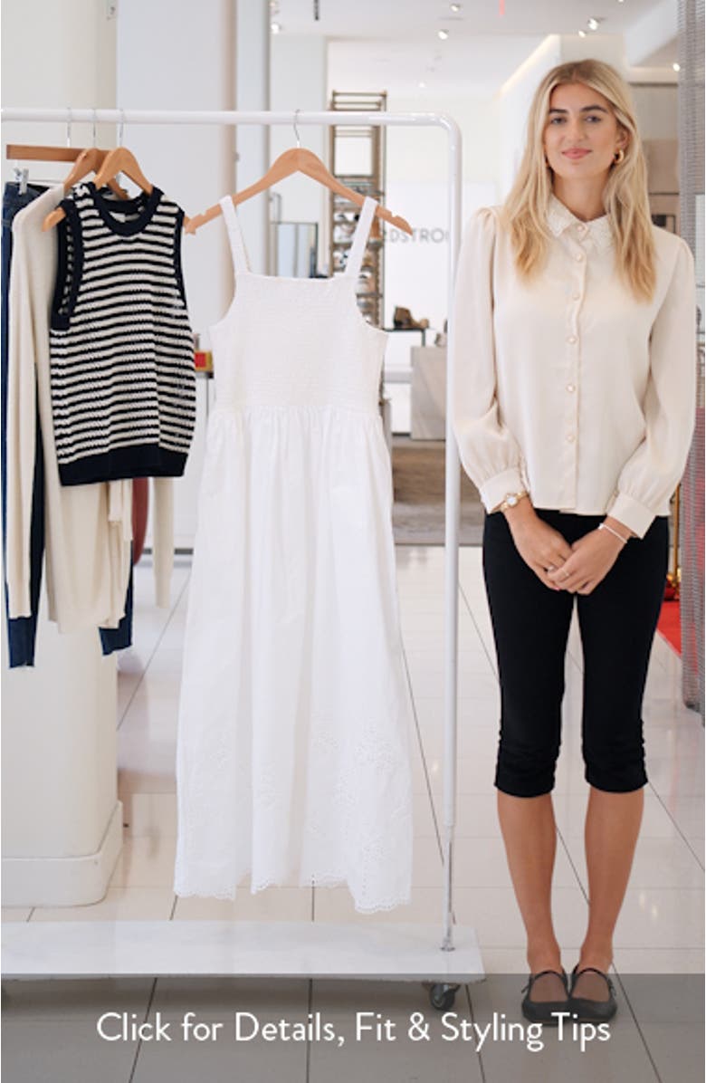 Selene Fit & Flare Eyelet Embroidered Sundress, sales video thumbnail