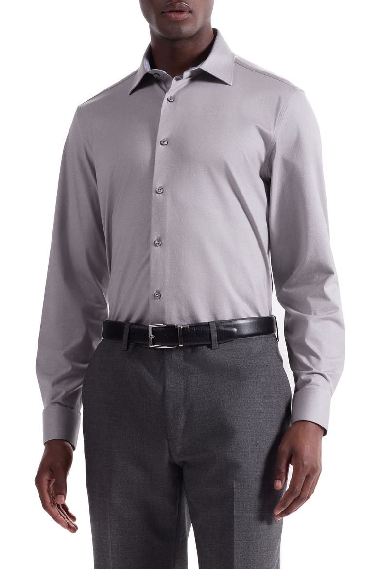 Jimmy OoohCotton® Button-Up Shirt, Main, color, WALNUT
