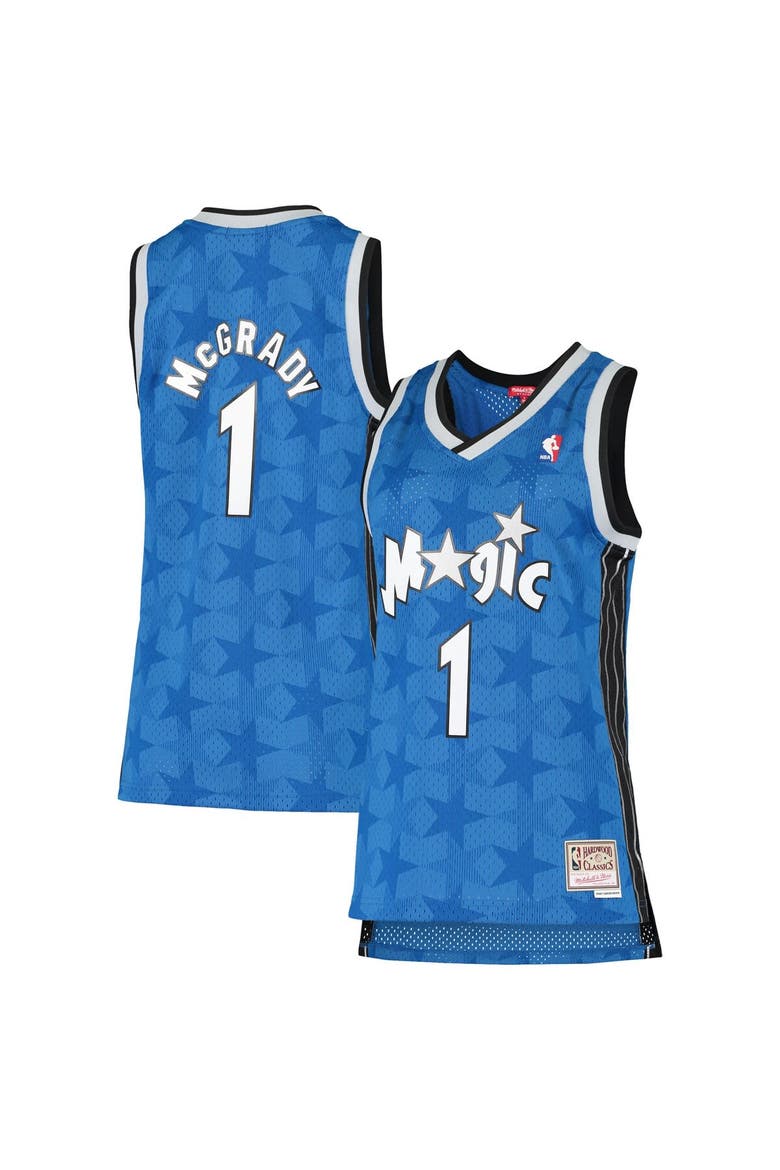 Women's Mitchell & Ness Tracy McGrady Blue Orlando Magic 2000/01 Hardwood Classics Swingman Jersey, Main, color, Blue