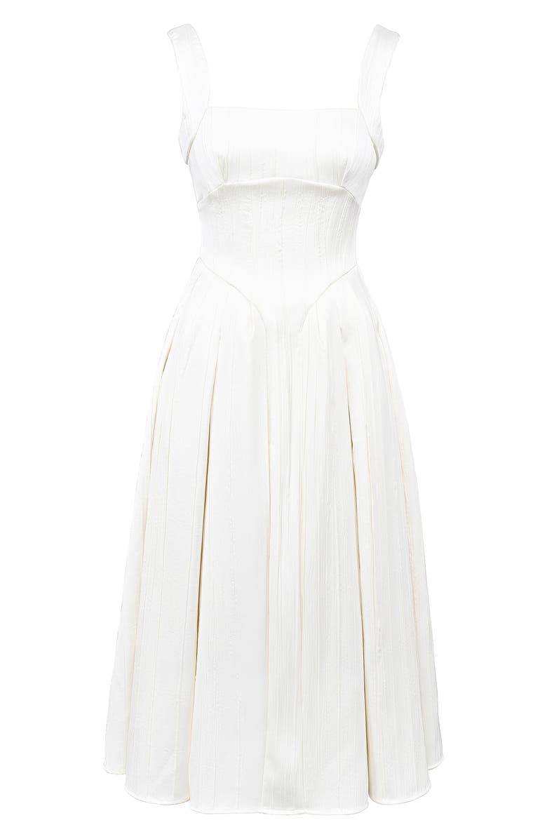 HOUSE OF CB Isabeau Voluminous Fit & Flare Midi Dress, Alternate, color, Ivory