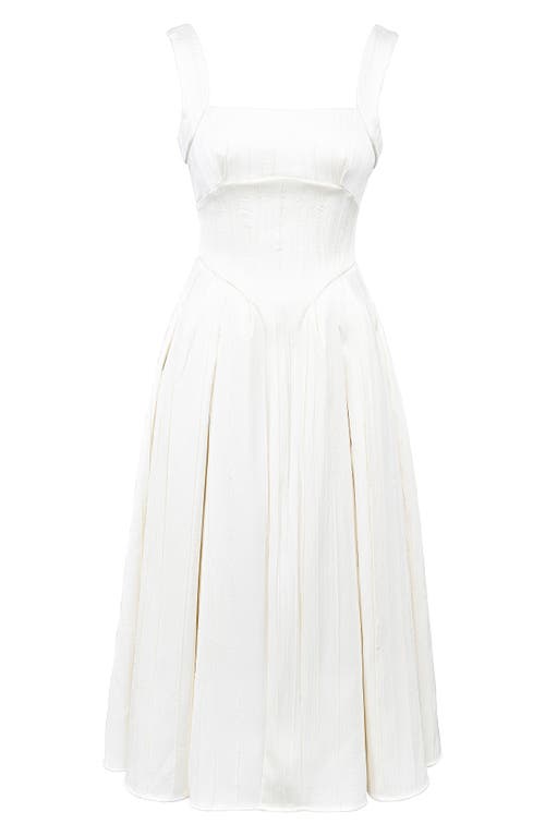 House Of Cb Isabeau Voluminous Fit & Flare Midi Dress In Ivory