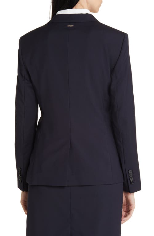 Hugo Boss Juleah Virgin Wool Blazer In Sky Captain