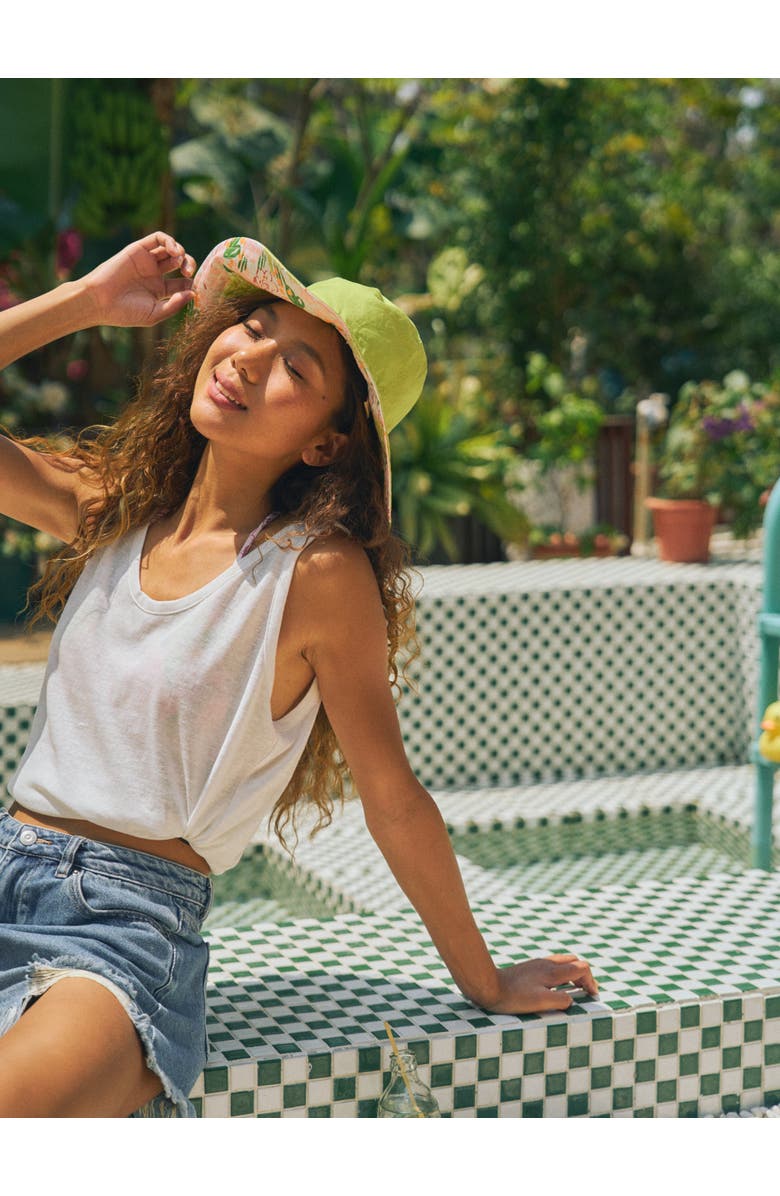 Lost Pattern "Le Jardin" Reversible Sun Hat, Alternate, color, Green