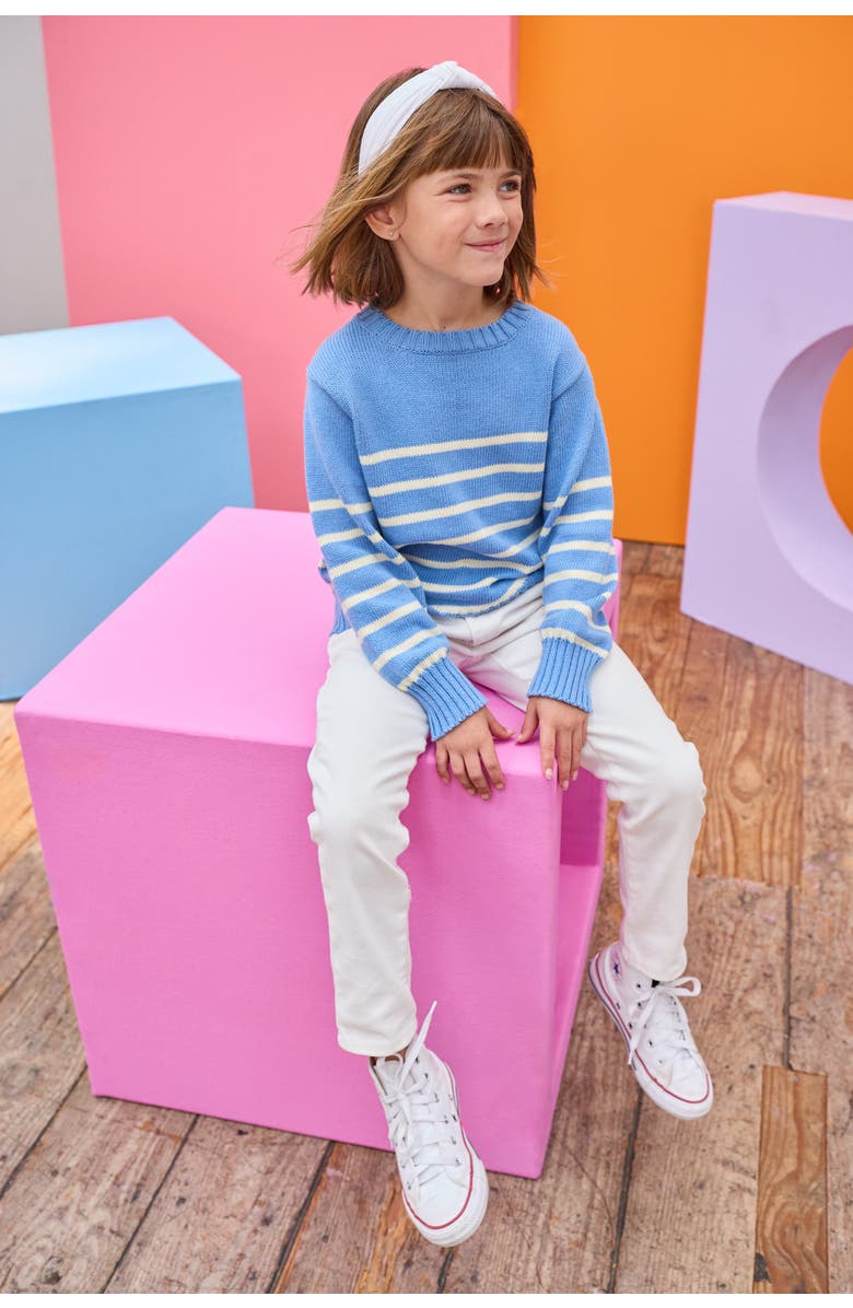 BISBY Kids' Knit Striped Sweater, Alternate, color, Blue