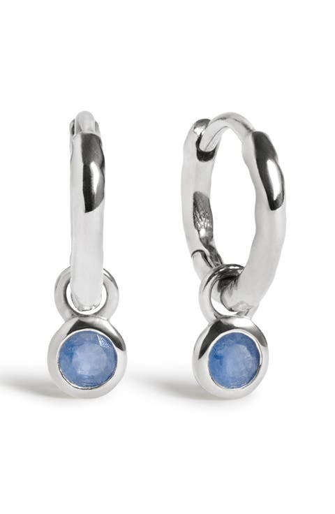 Birthstone Huggie Hoop Earrings