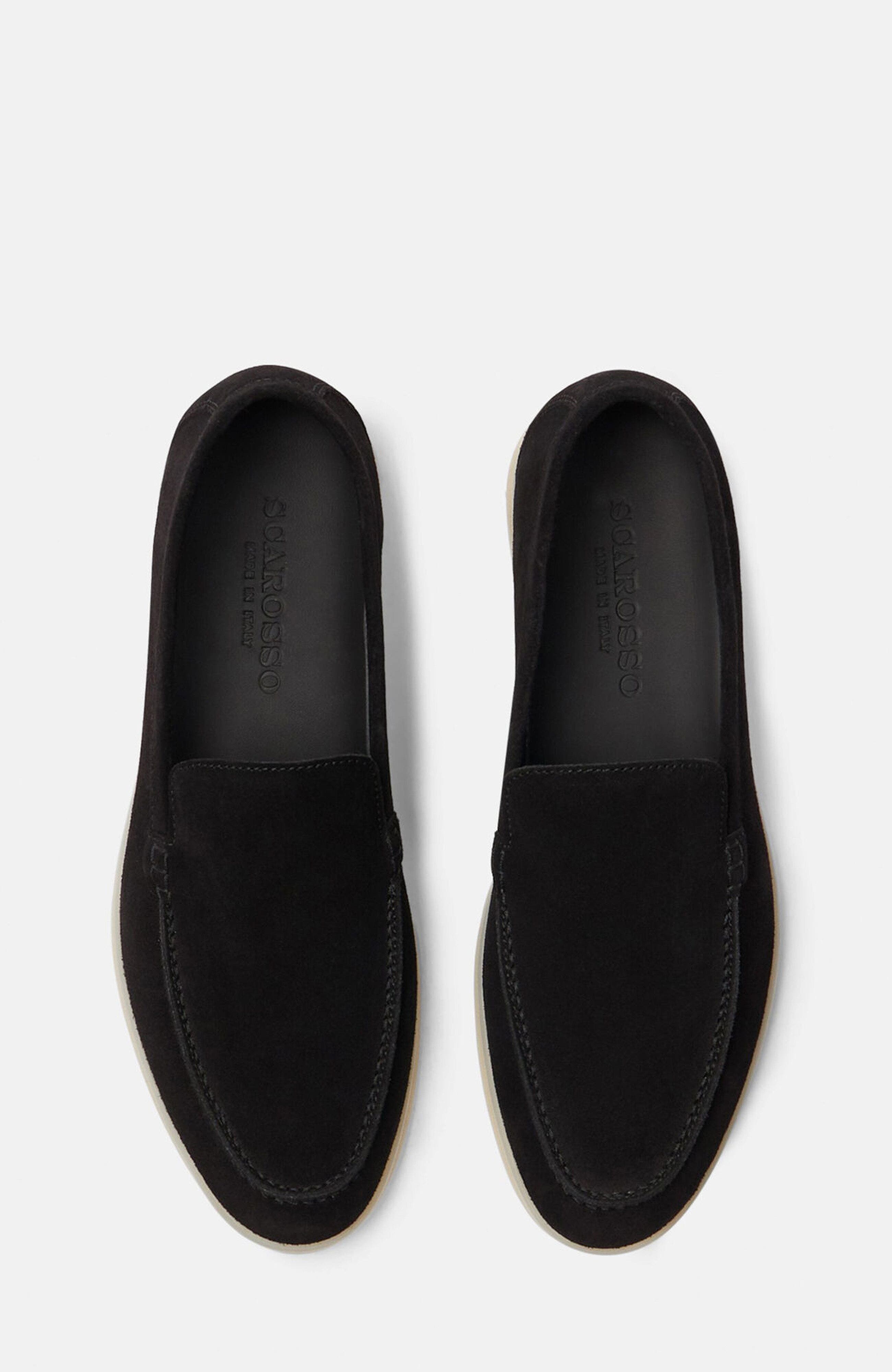 SCAROSSO Ludovica Loafers, Alternate, color, Black Edit - Suede