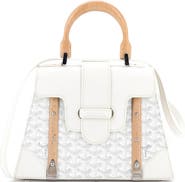 Pre-Owned Goyard Saigon Top Handle Bag Coated Canvas with Leather PM