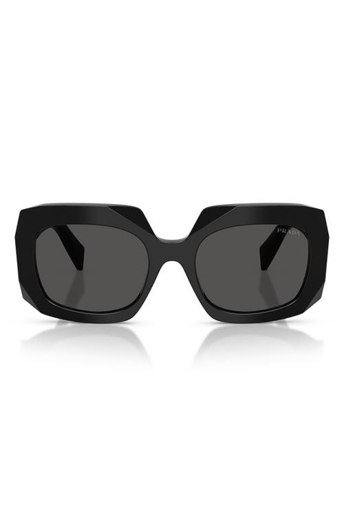 Prada 55mm Square Sunglasses In Black