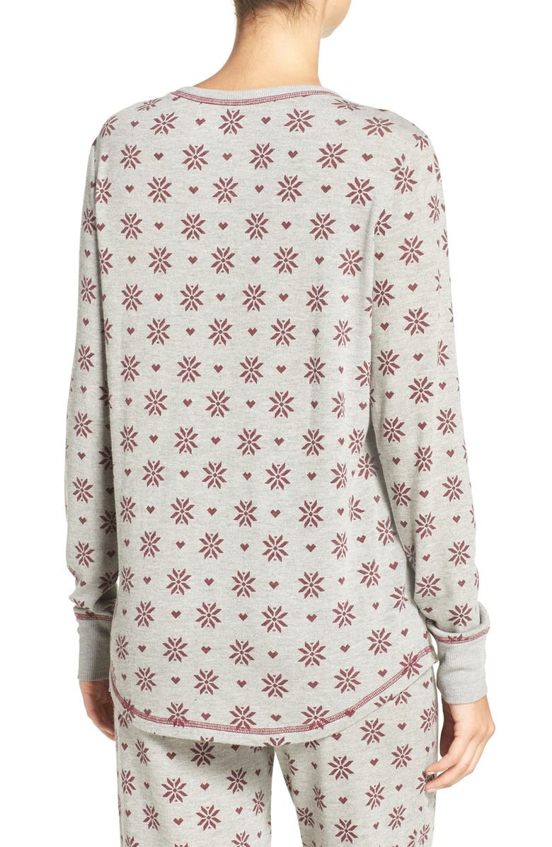 PJ Salvage Peachy Jersey Top, Alternate, color, Heather Grey