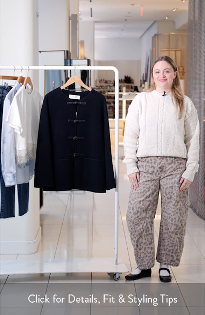 Toggle Closure Double Face Wool & Cashmere Jacket, sales video thumbnail