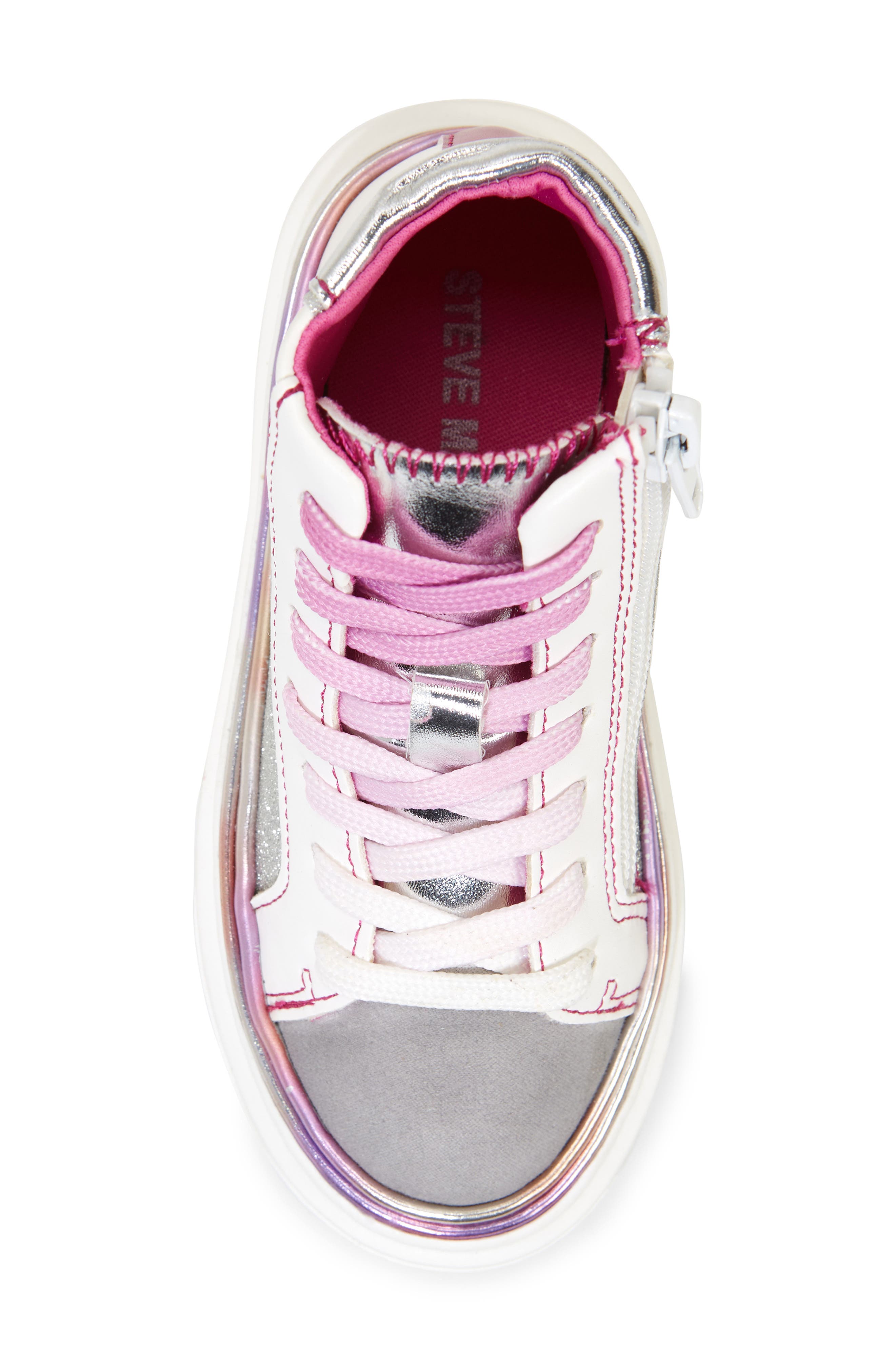 Steve Madden Kids' Glossy Sneaker, Alternate, color, 