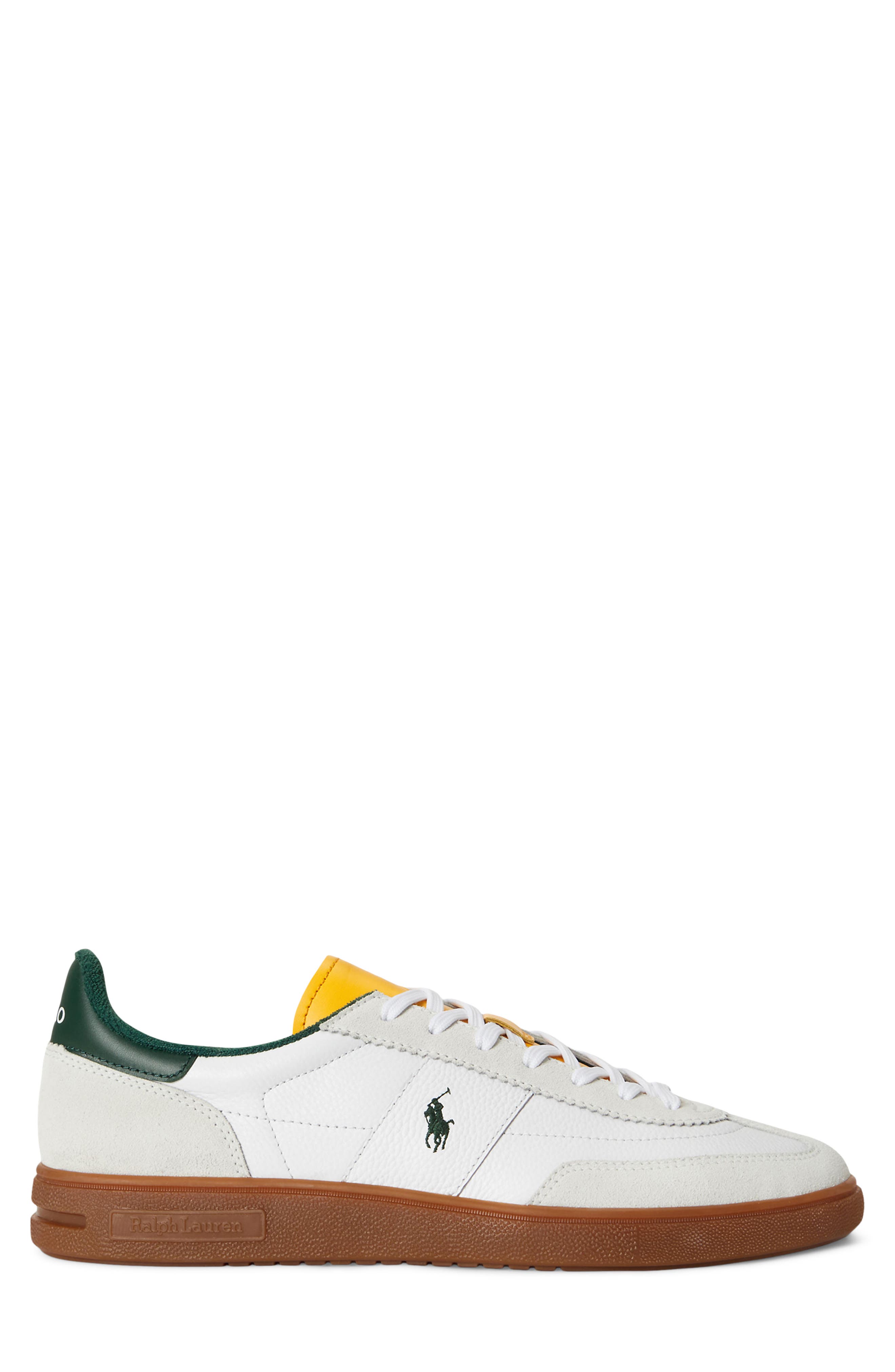 Bedford Low Top Sneaker, Alternate, color, WHITE/ PINE/ GOLD BUGLE