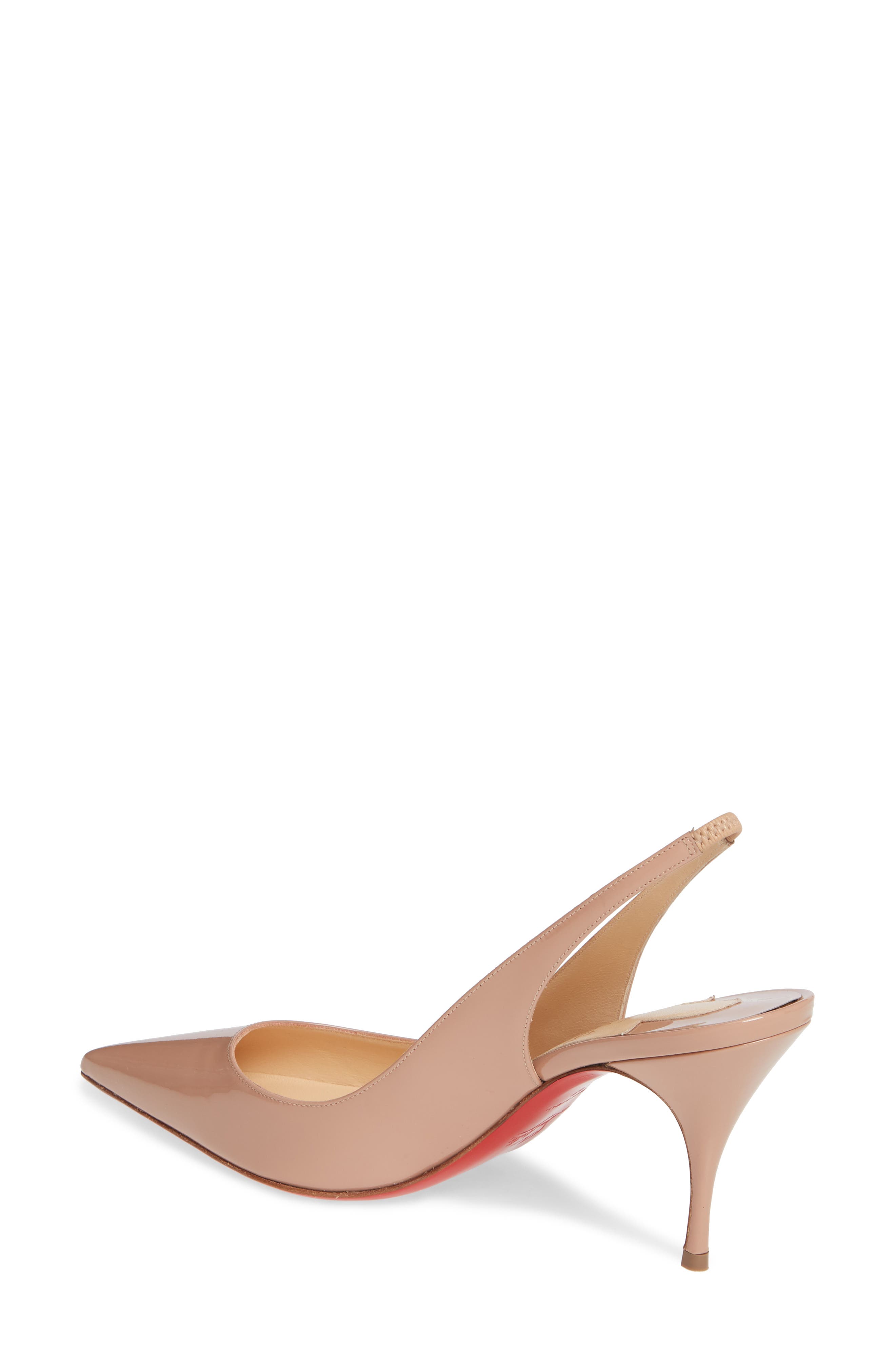 Clare Pointed Toe Slingback Pump, Alternate, color, NUDE PATENT