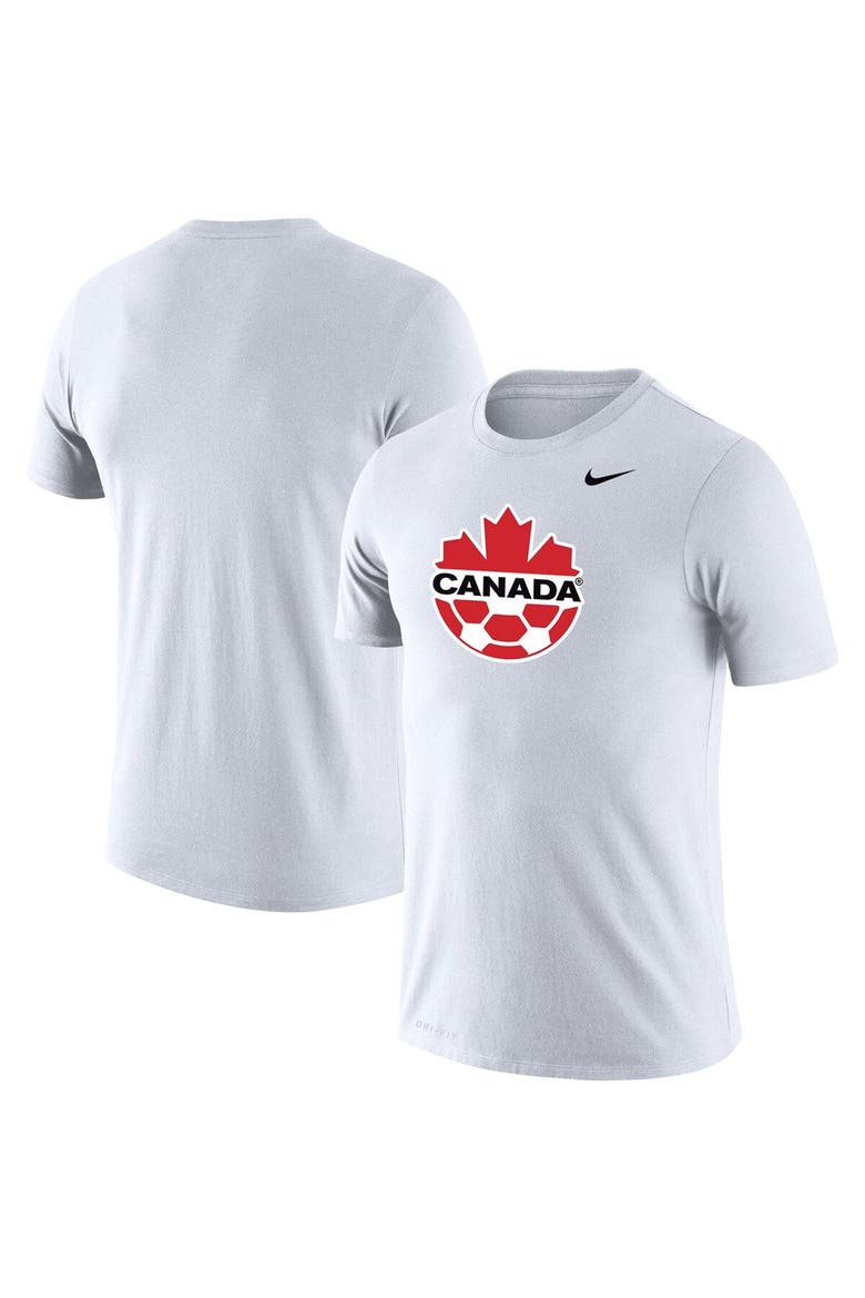 Men's Nike White Canada Soccer Primary Logo Legend Performance T-Shirt, Main, color, White