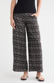 T Tahari Printed Wide Leg Pants