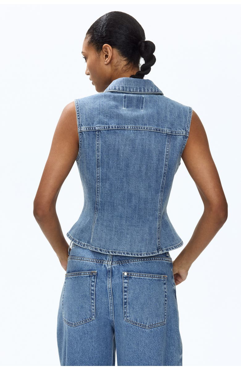 H&M Denim Waistcoat, Alternate, color, Light Denim Blue