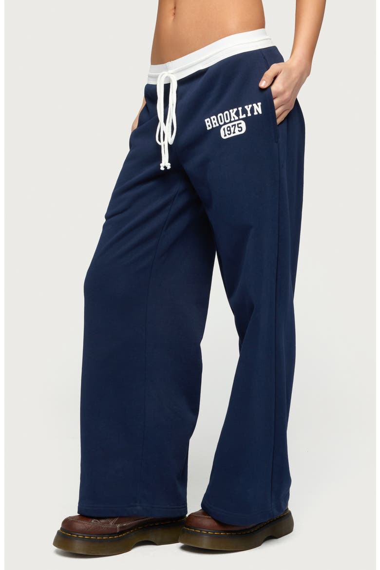 Brookie Low Rise Sweatpants, Alternate, color, NAVY