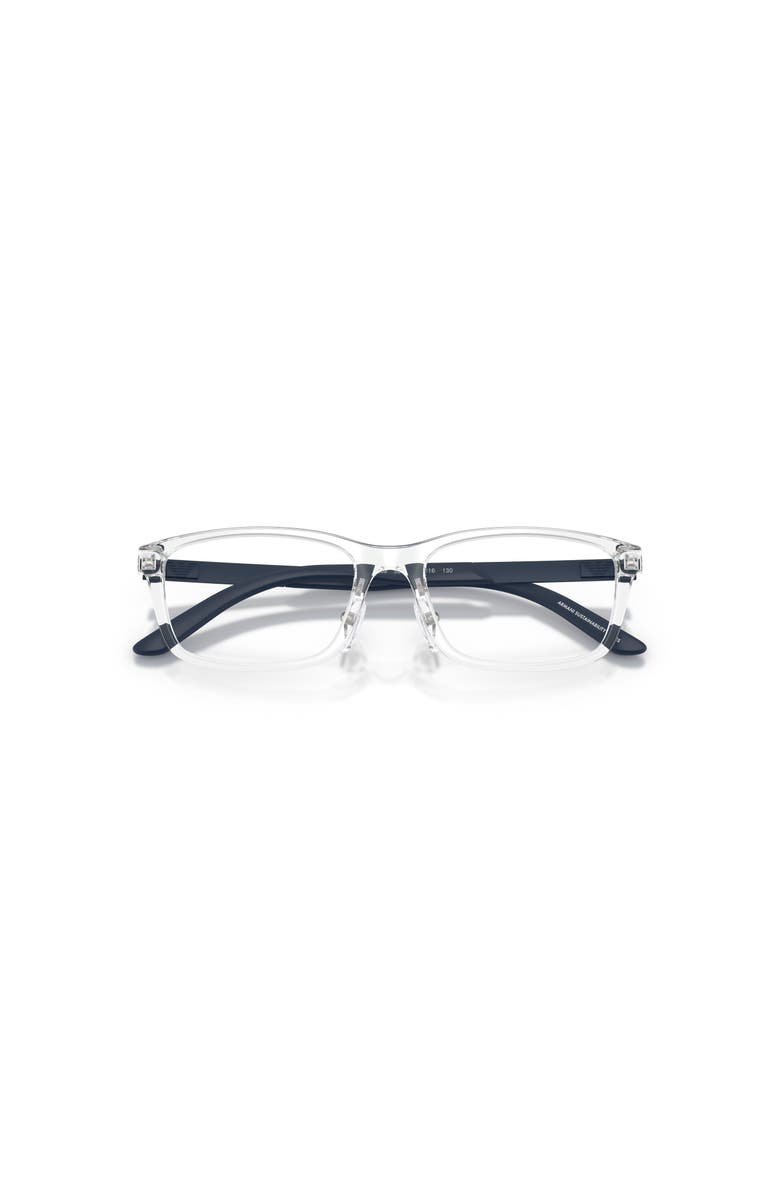 Emporio Armani 49mm Rectangle optical glasses, Alternate, color, Transparent