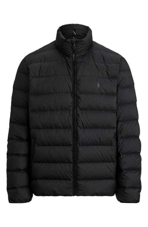 Polo Ralph Lauren The Colden Herringbone Down Jacket In Black