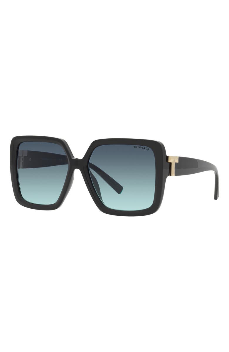 Tiffany & Co. 58mm Gradient Square Sunglasses, Alternate, color, Black
