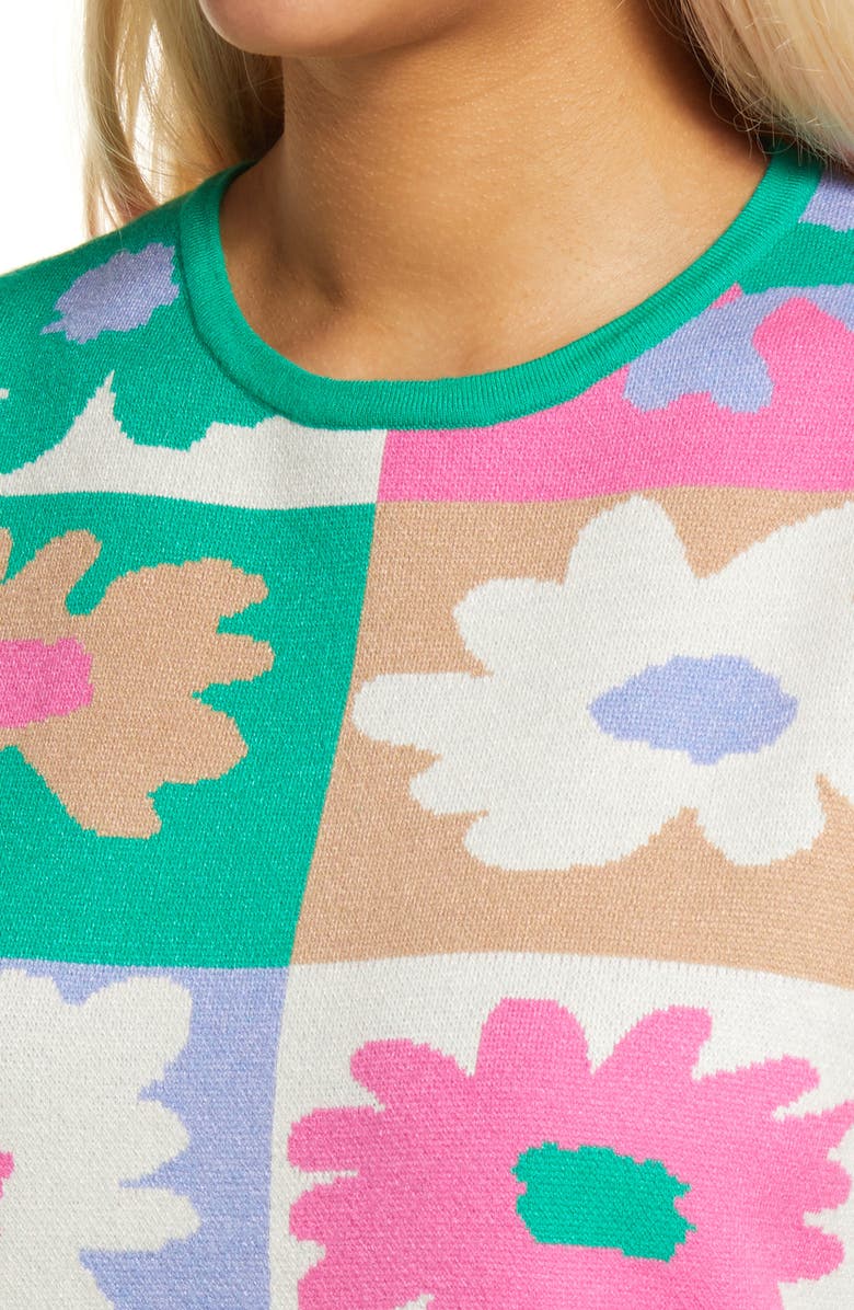 4SI3NNA Vinny Floral Knit Minidress, Alternate, color, 