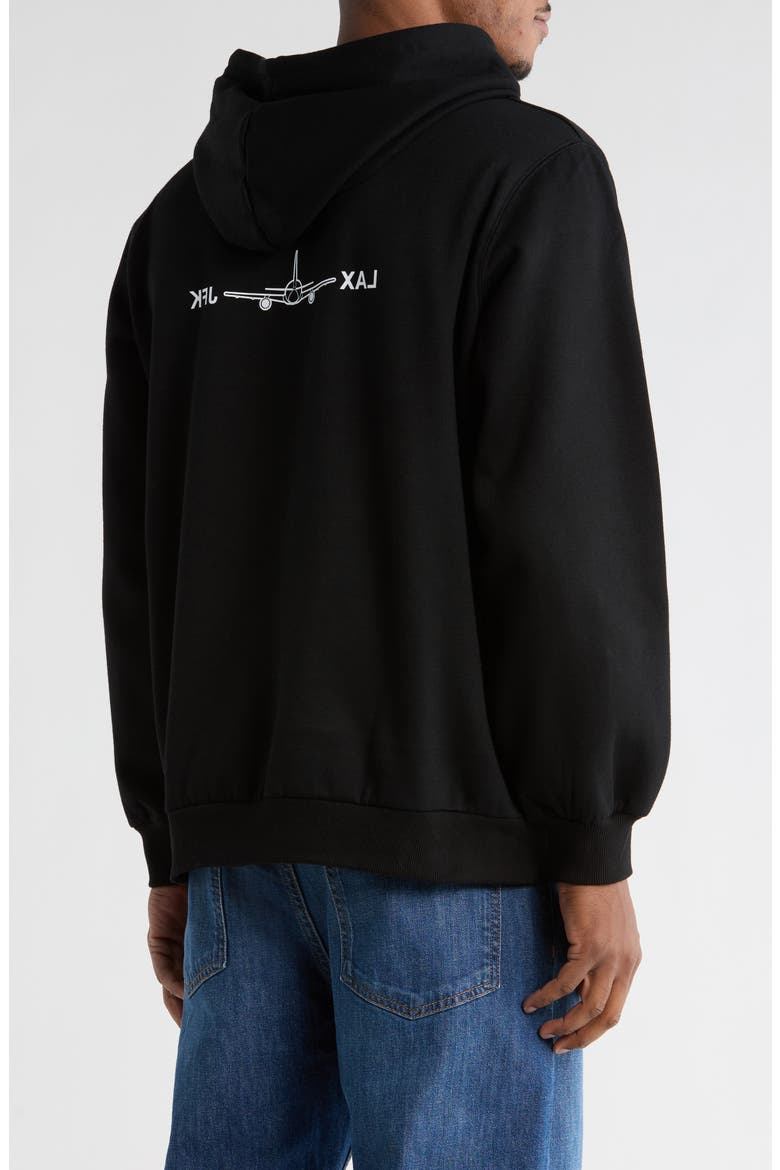LAX to JFK Hoodie, Alternate, color, BLACK