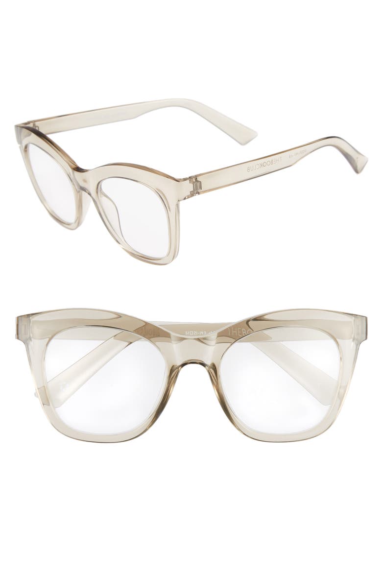 Harlot's Bed 51mm Blue Light Blocking Reading Glasses, Main, color, TAN