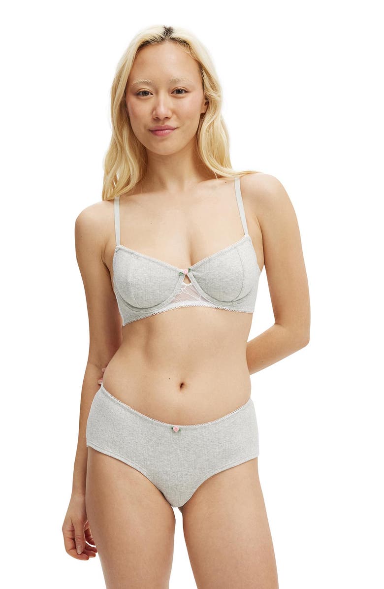 COTTON ON BODY Women's Sophie Cotton Pointelle Underwire Bra, Main, color, 