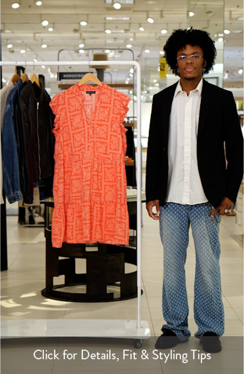 Scarf Print A-Line Dress, sales video thumbnail