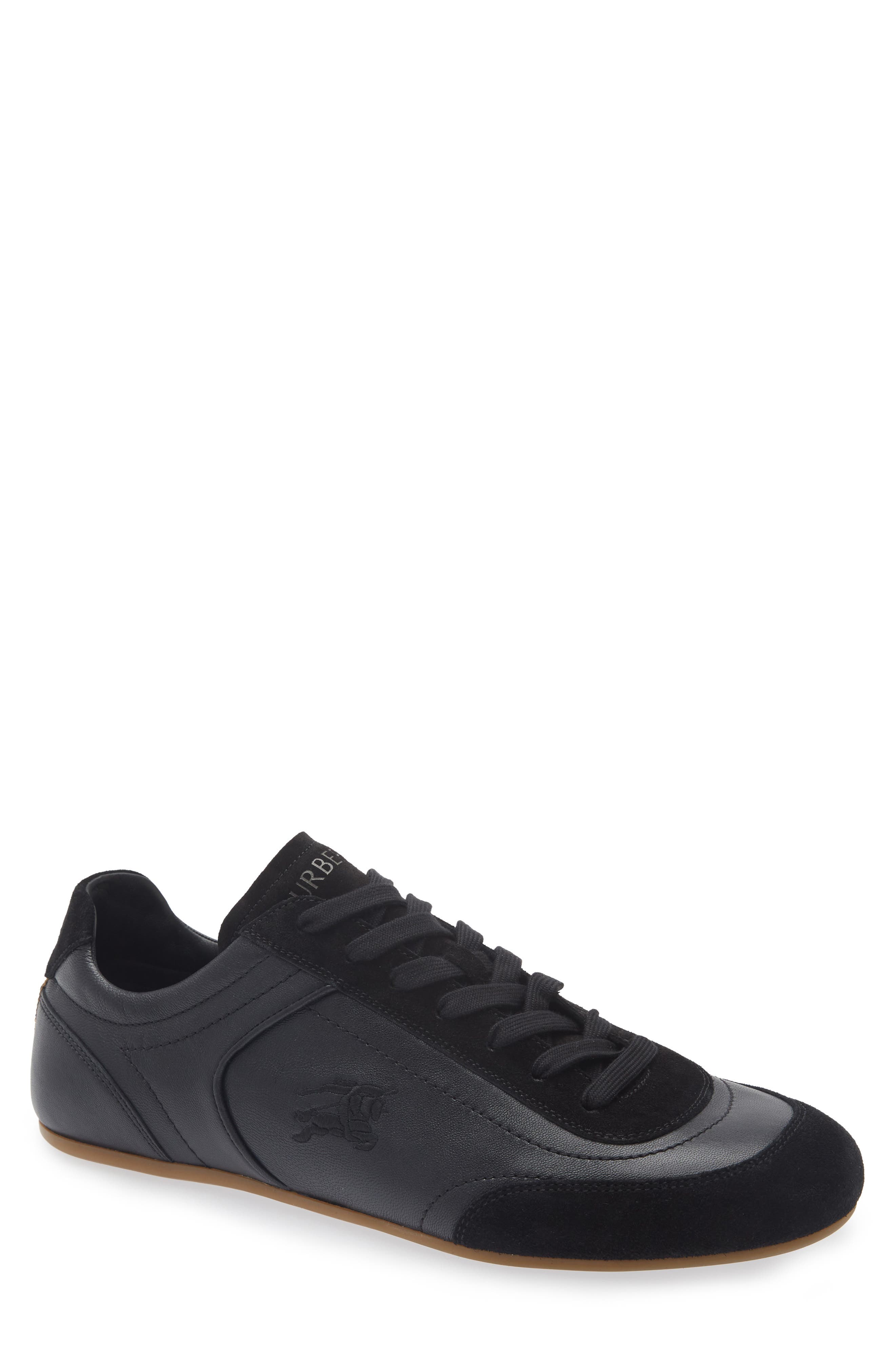 Burberry Equestrian Knight Design Runner Sneaker, Main, color, Black