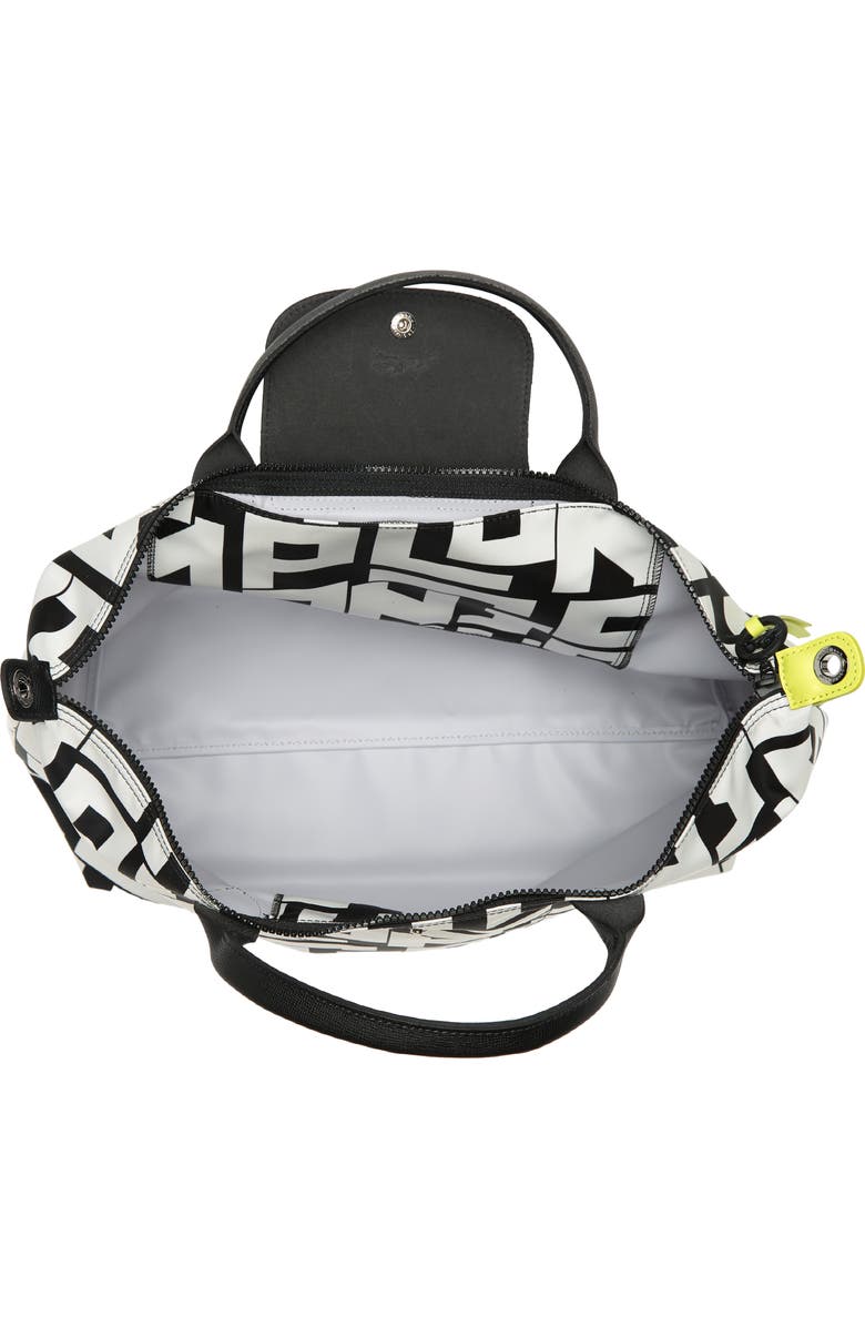 Longchamp Le Pliage Neo Logo Travel Bag, Alternate, color, Blk/White