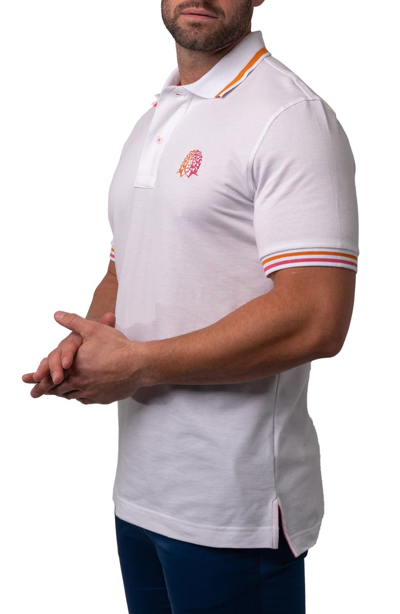 Maceoo Mozart Tipped Cotton Piqué Polo, Alternate, color, 