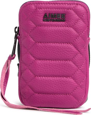 NWT AIMEE KESTENBERG Capri Quilted Leather newest Crossbody Phone Bag color Lemon lime