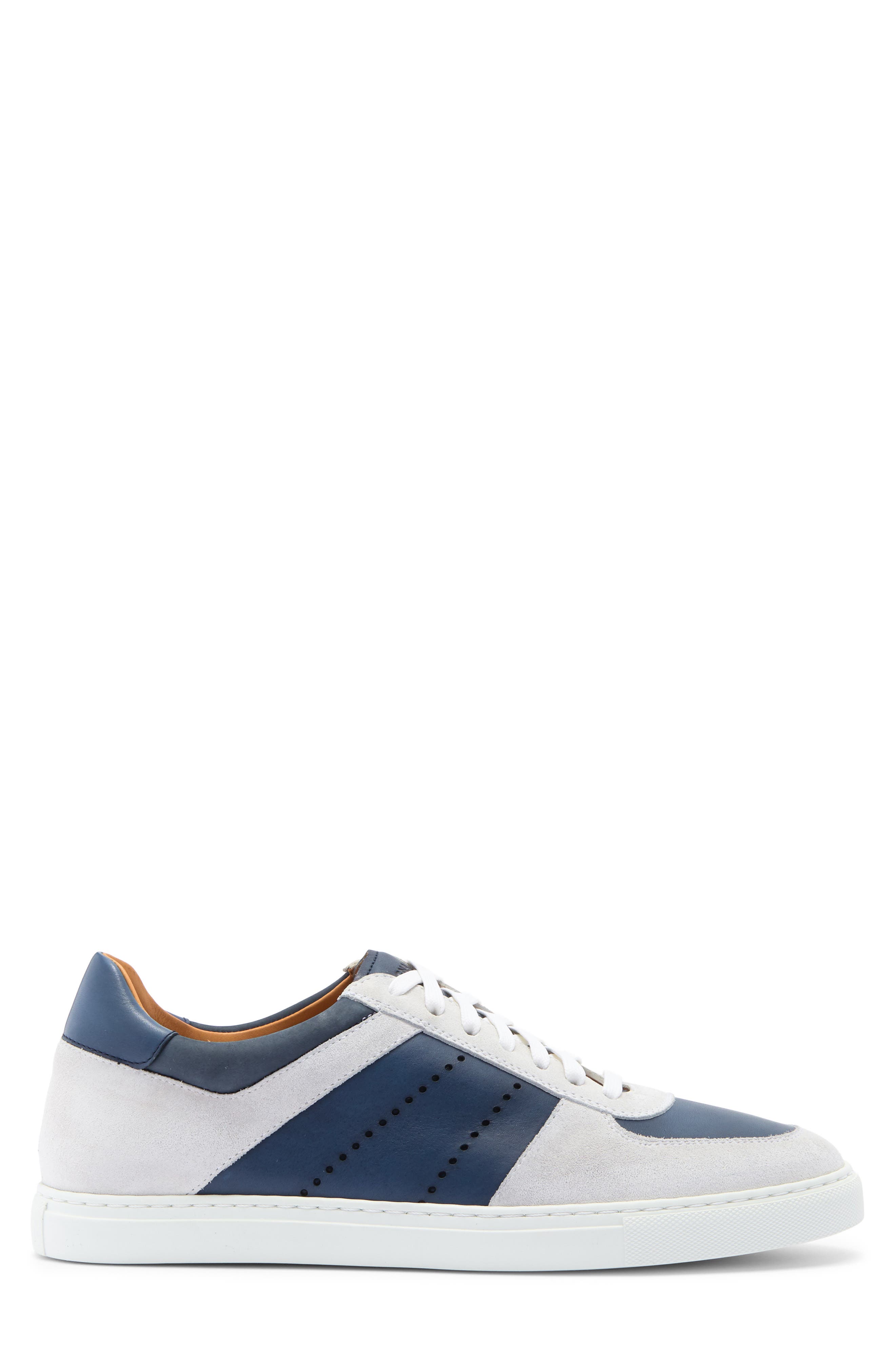 Magnanni Declan Sneaker, Alternate, color, White / Navy